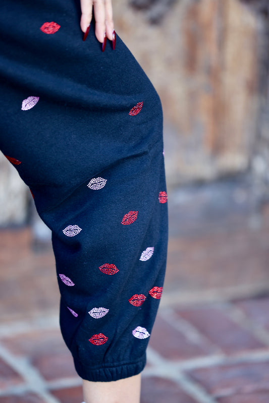 Vanderpump à Paris  "Kiss Me The French Way" Crystal Sweatpants