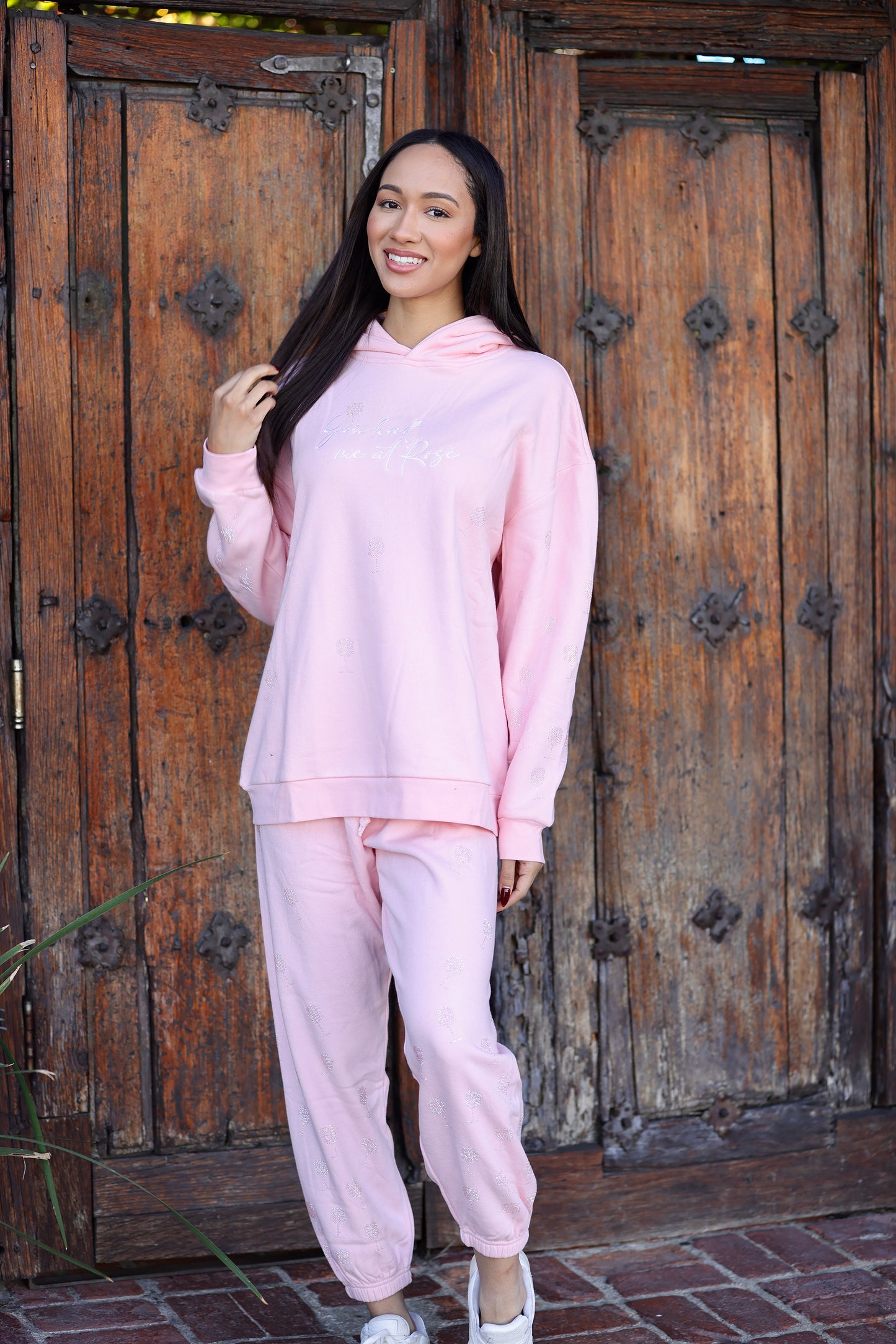 "You Had Me At Rosé" Vanderpump Crystal Sweatpants