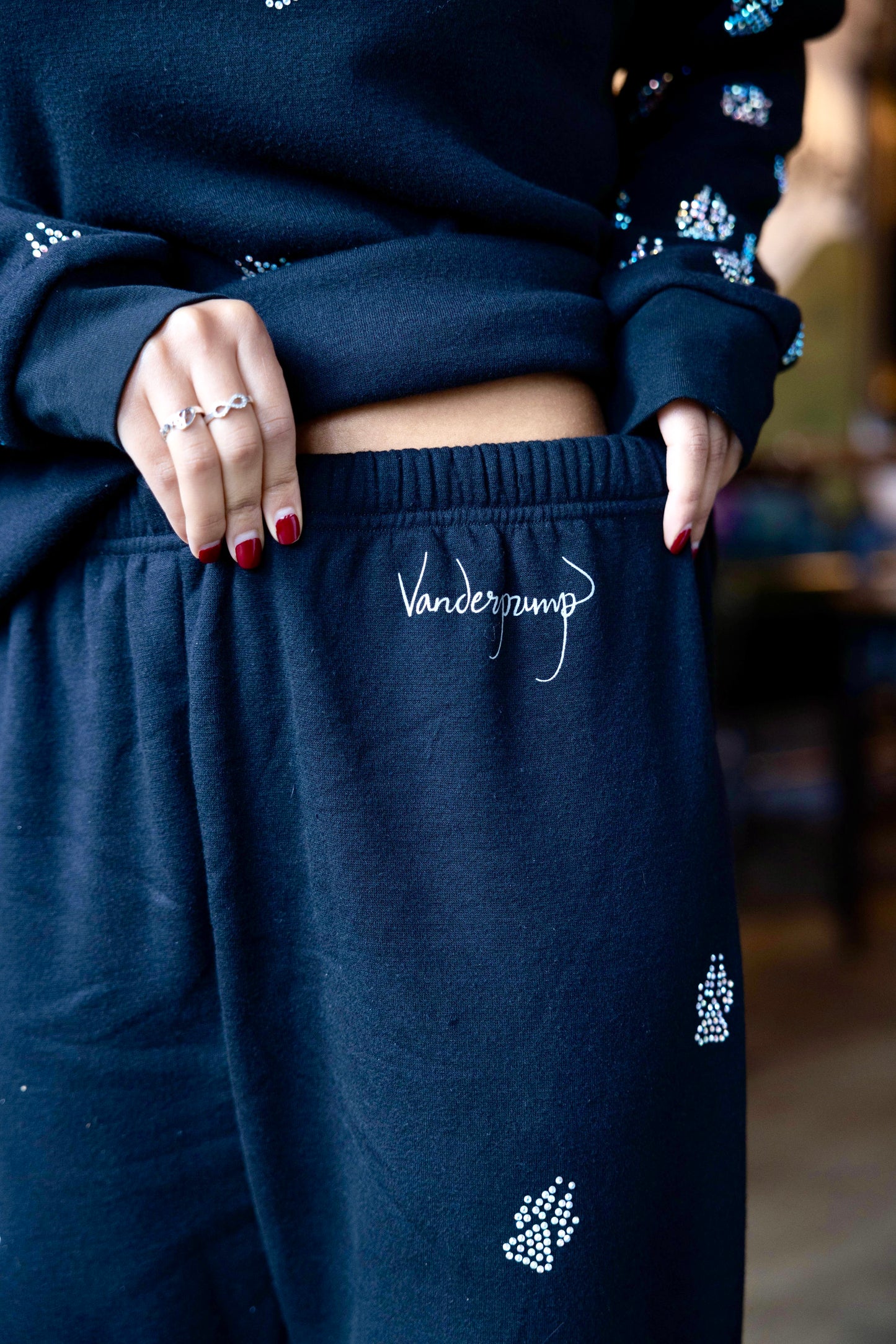 "WOLF by Vanderpump" Crystal Wolf Paw Sweatpants
