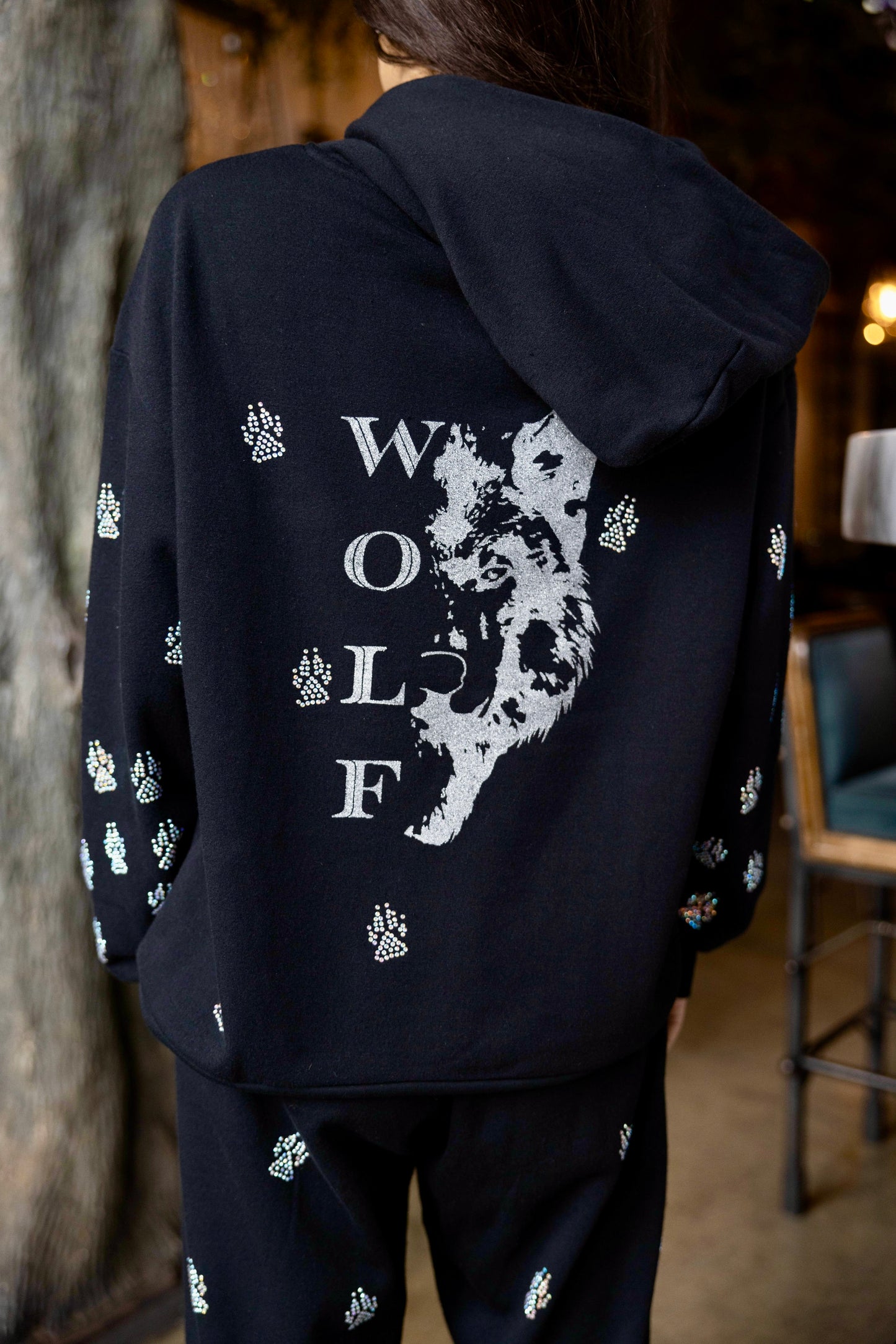 "WOLF by Vanderpump" Crystal Wolf Paw Hoodie
