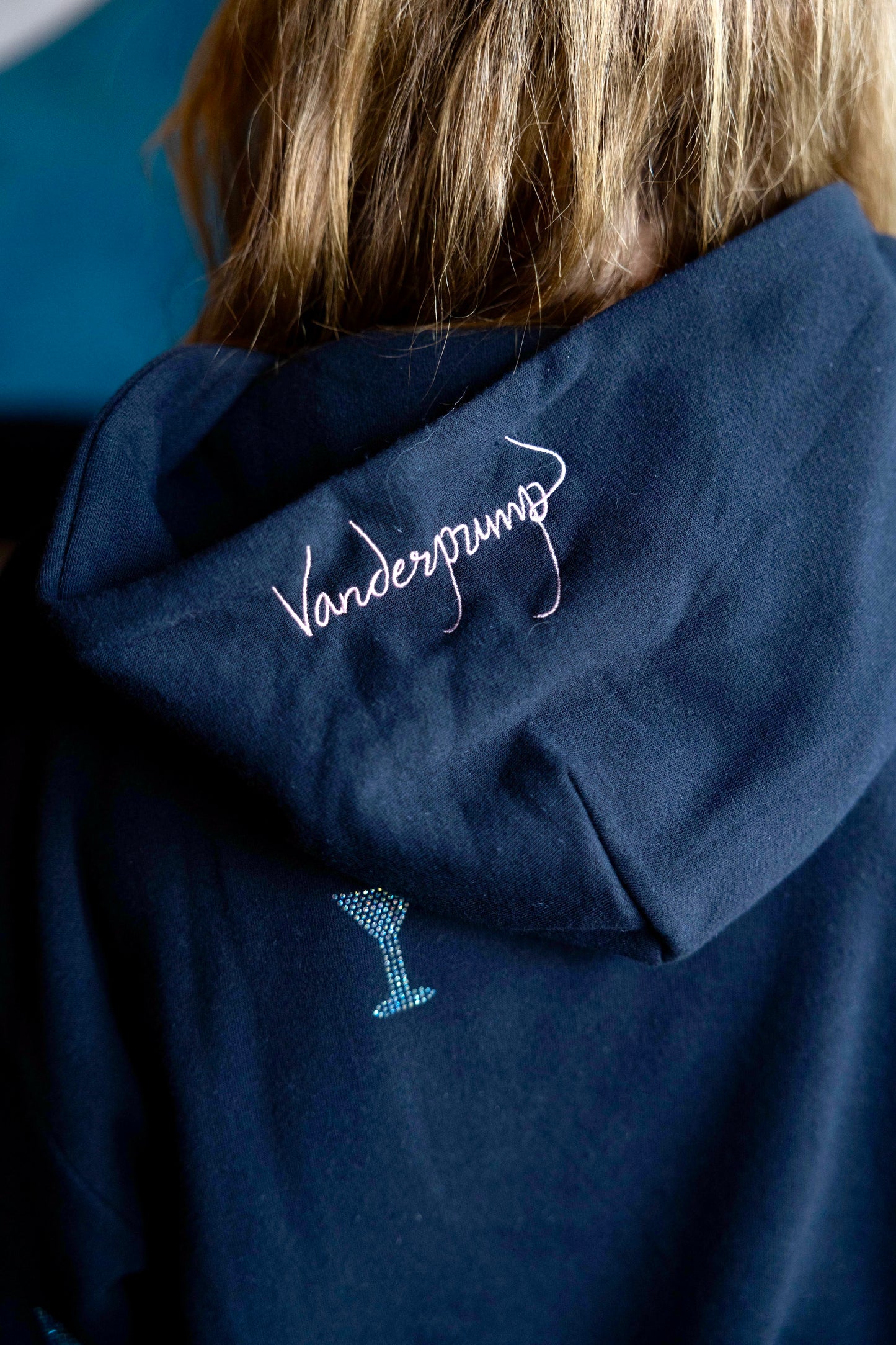 "Too Many Pumptinis" Crystal Martini Hoodie